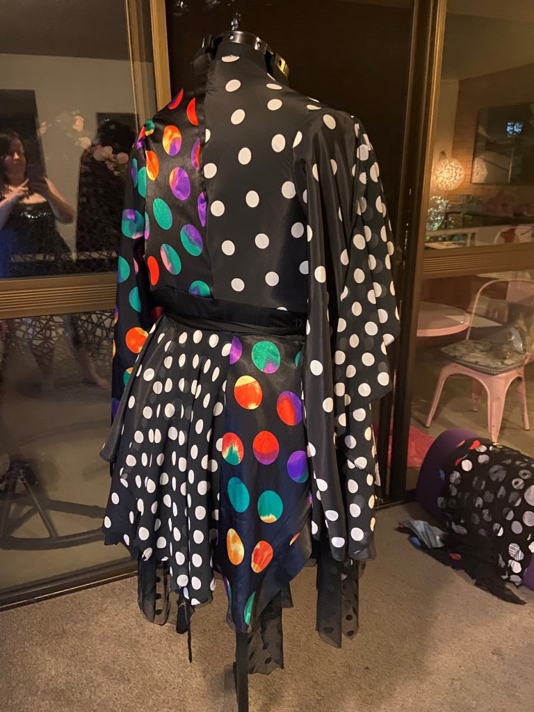 The back of the dress fully sewn!